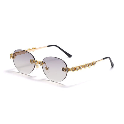 Rimless Diamond Sunglasses