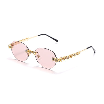 Rimless Diamond Sunglasses