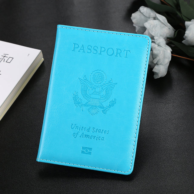 leather USA Passport Cover