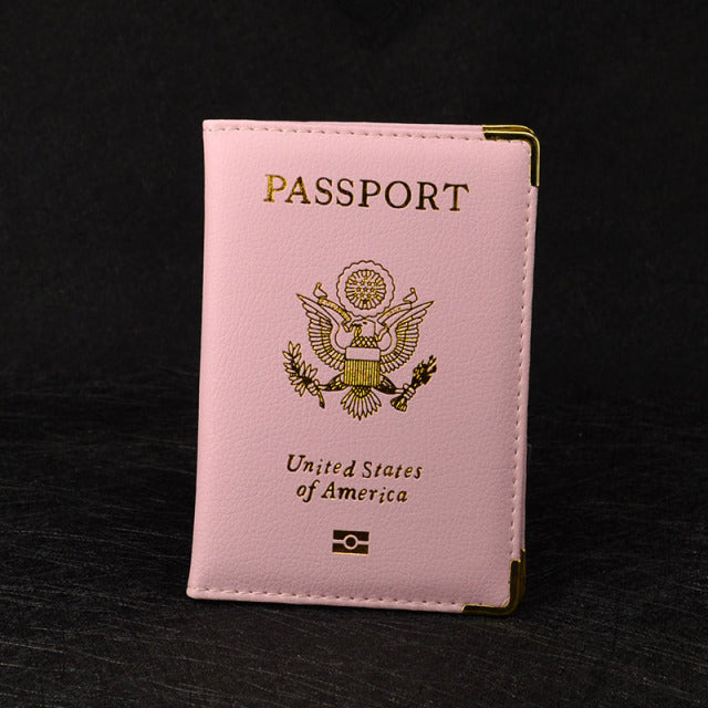 leather USA Passport Cover