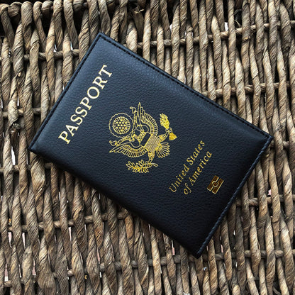 leather USA Passport Cover