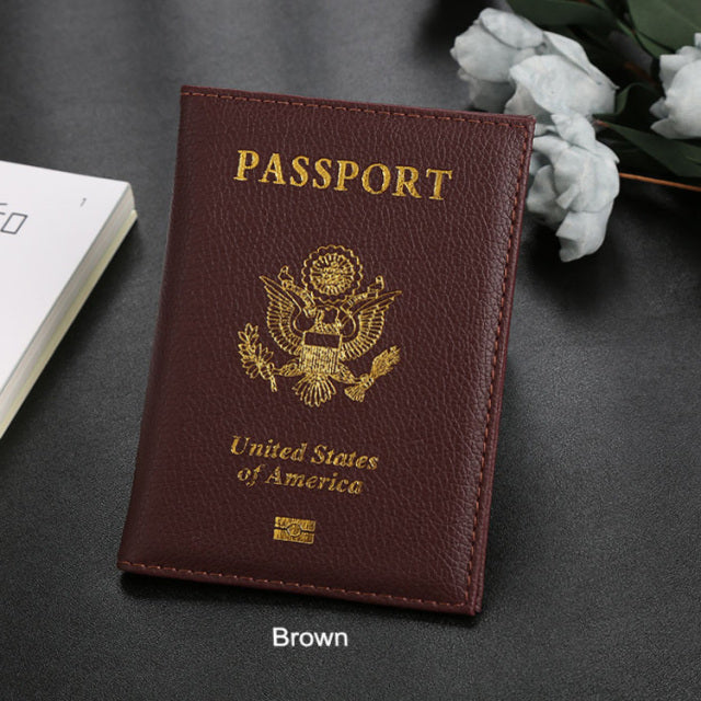 leather USA Passport Cover