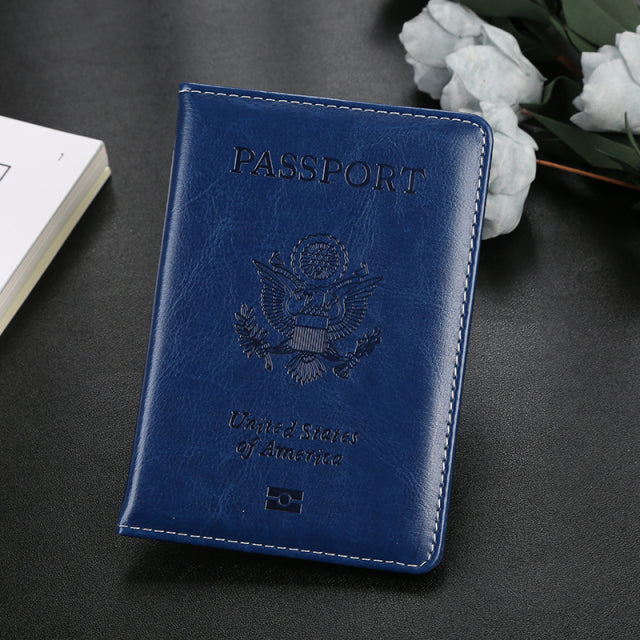 leather USA Passport Cover