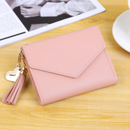 Fashionable  Long Wallets Pure Color Wool Ball