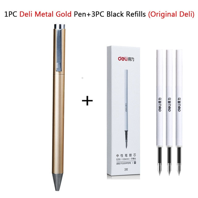 Xiaomi Deli Metal Sign Pen Pens Gold