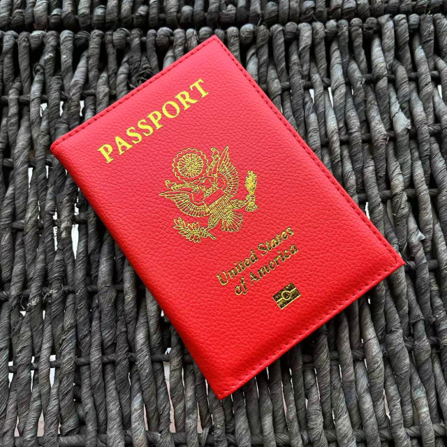 leather USA Passport Cover