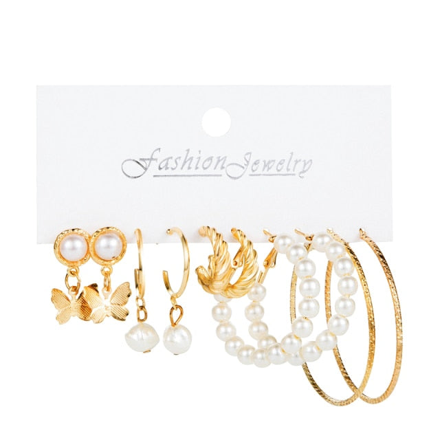 Earrings Set Pearl