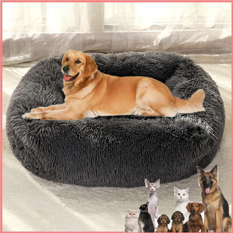 Long Plush Dog Bed Warm Plush Cat House