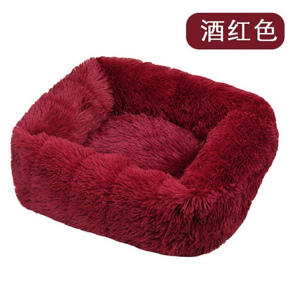 Long Plush Dog Bed Warm Plush Cat House