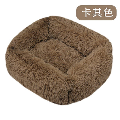 Long Plush Dog Bed Warm Plush Cat House