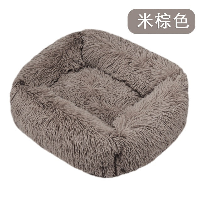 Long Plush Dog Bed Warm Plush Cat House