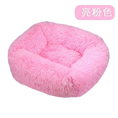 Long Plush Dog Bed Warm Plush Cat House