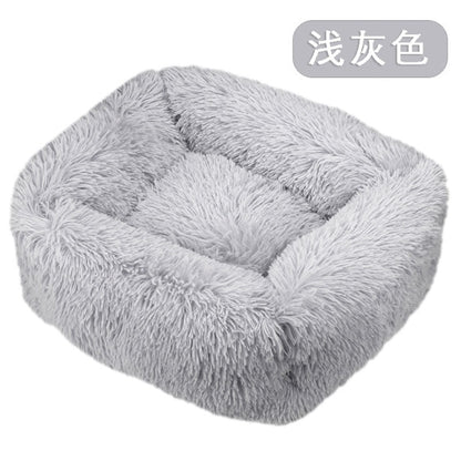 Long Plush Dog Bed Warm Plush Cat House