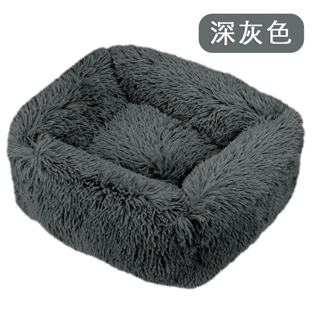 Long Plush Dog Bed Warm Plush Cat House