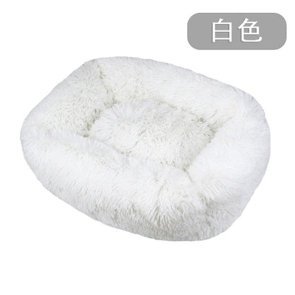 Long Plush Dog Bed Warm Plush Cat House