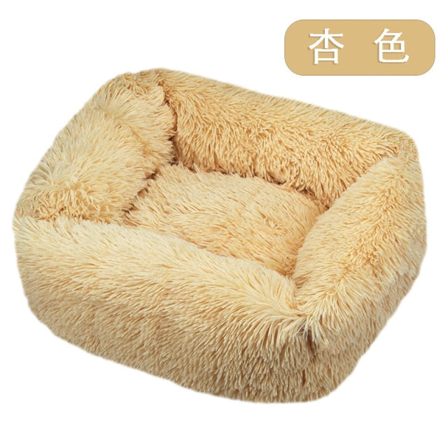 Long Plush Dog Bed Warm Plush Cat House