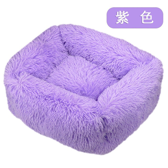 Long Plush Dog Bed Warm Plush Cat House