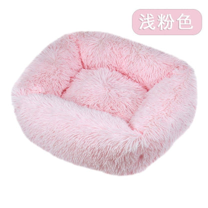 Long Plush Dog Bed Warm Plush Cat House