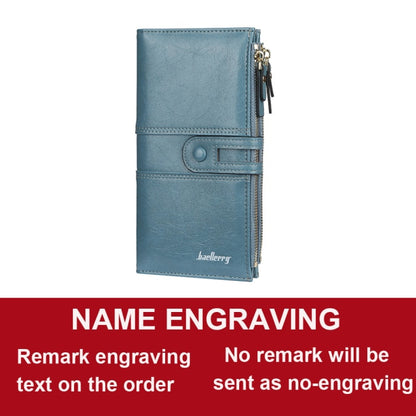 Engrave Wallets Fashion Long Leather