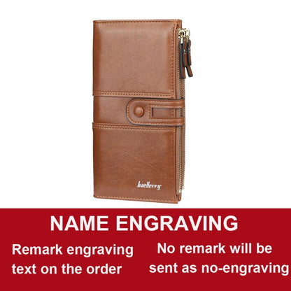 Engrave Wallets Fashion Long Leather