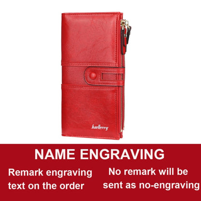 Engrave Wallets Fashion Long Leather