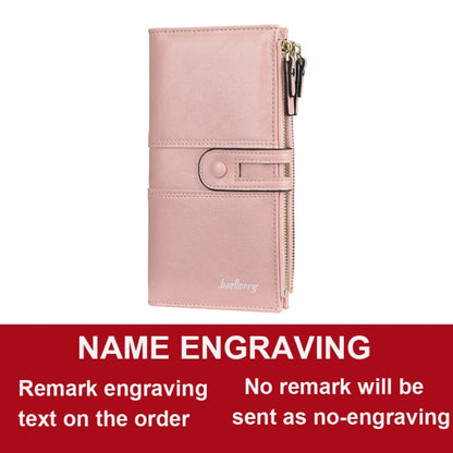 Engrave Wallets Fashion Long Leather