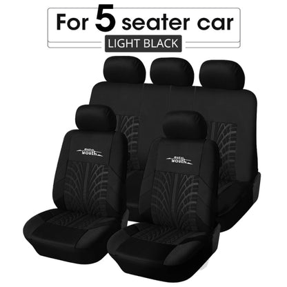 Track Detail Style Car Seat Covers Set Polyester