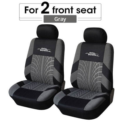 Track Detail Style Car Seat Covers Set Polyester