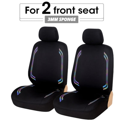 Track Detail Style Car Seat Covers Set Polyester