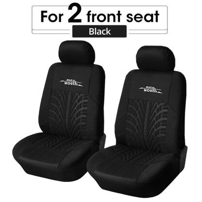 Track Detail Style Car Seat Covers Set Polyester