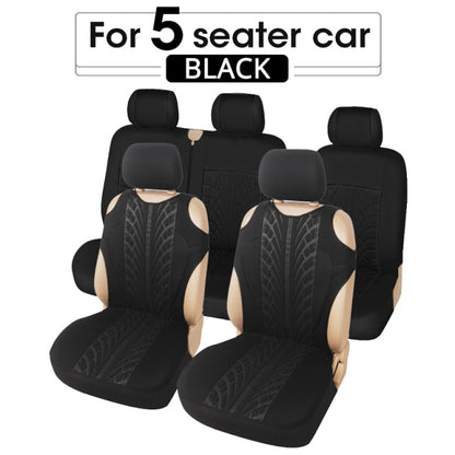 Track Detail Style Car Seat Covers Set Polyester