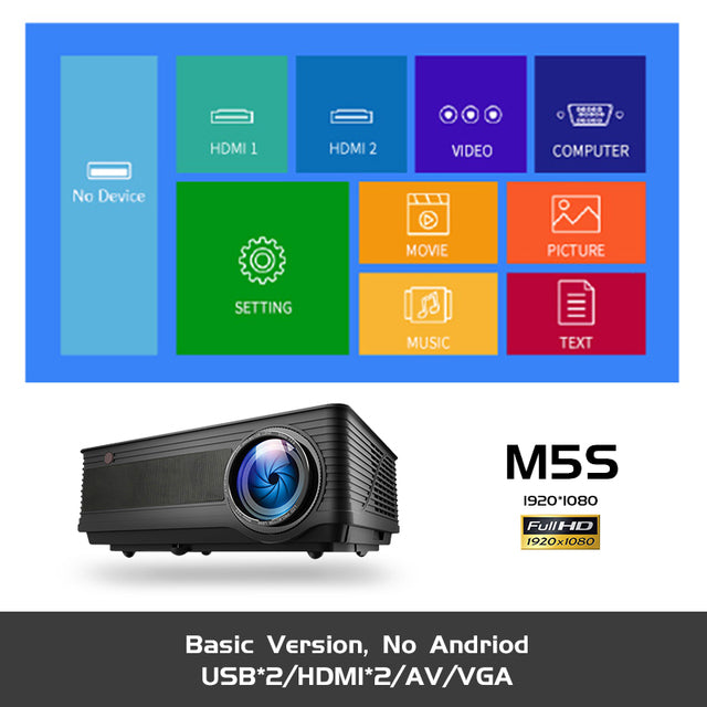 ALSTON M5S M5SW Full HD 1080P Projector