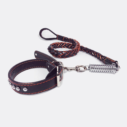 Pet Dog Harness And Leash Set Leather