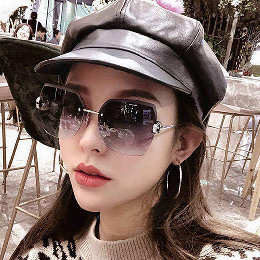 Rimless Sunglasses Famous Luxury Brand