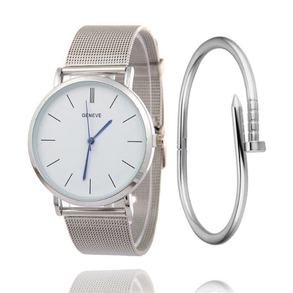 Fashion Alloy Belt Mesh Watch