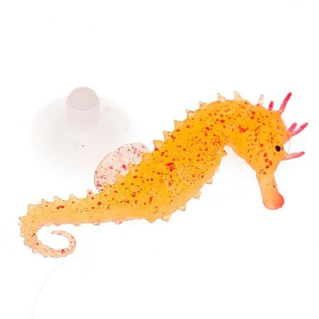 Silicone Artificial Night Luminous Hippocampus Fish Tank