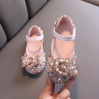 Childrens Shoes Pearl Rhinestones