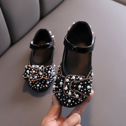 Childrens Shoes Pearl Rhinestones