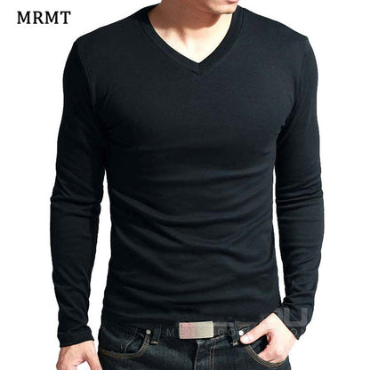 T-Shirt V-Neck Long Sleeve