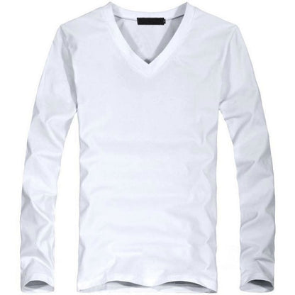 T-Shirt V-Neck Long Sleeve