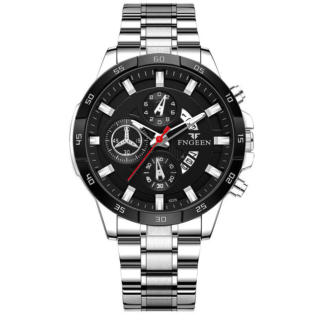 Luxury Chronograph Full Steel Waterproof Quartz Watch