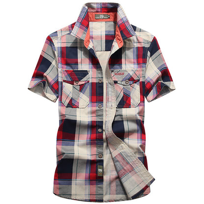 Printed Shirt Male Summer Denim Shirt