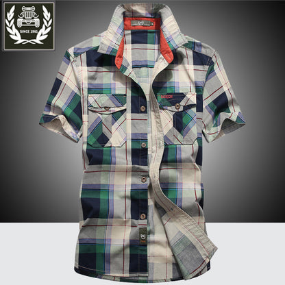 Printed Shirt Male Summer Denim Shirt