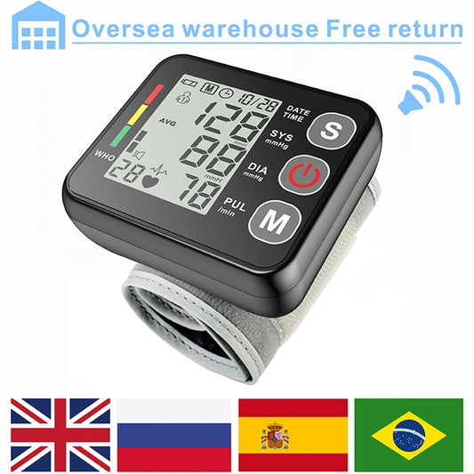 Medical Russian Wrist Digital Blood Pressure Monitor