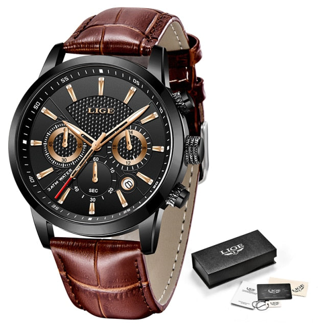 Top Brand Luxury Casual Leather Quartz