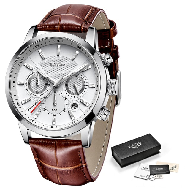 Top Brand Luxury Casual Leather Quartz