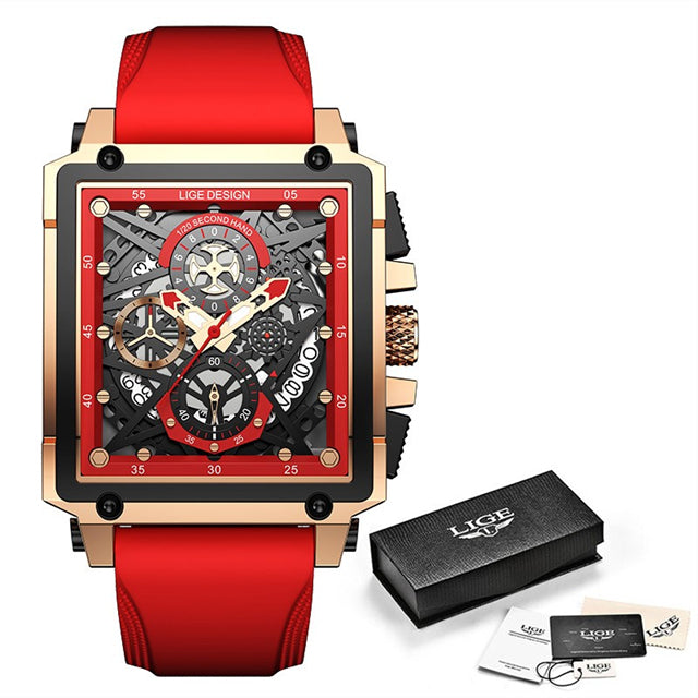 Watch Brand Luxury Waterproof Quartz Square Wrist Watch