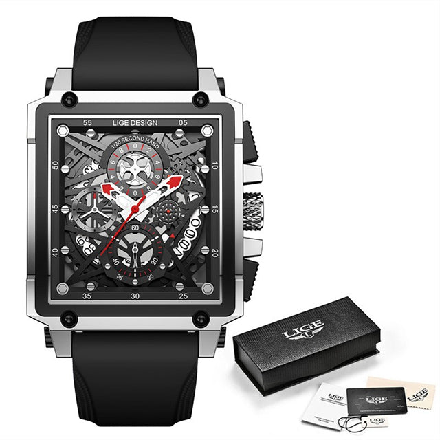 Watch Brand Luxury Waterproof Quartz Square Wrist Watch