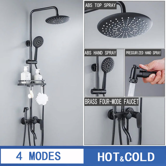 Bathroom Shower Set Black Gold Silver Platinum Thermostatic Digital