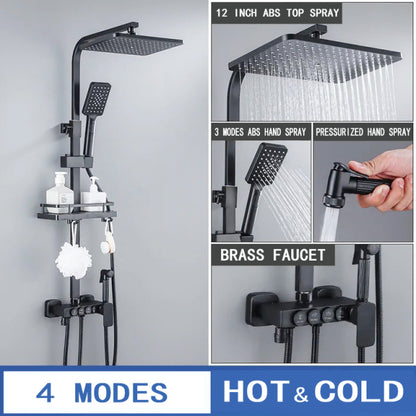 Bathroom Shower Set Black Gold Silver Platinum Thermostatic Digital